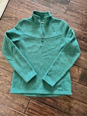 The North Face Teal Green Quarter-Zip Fleece Pullover